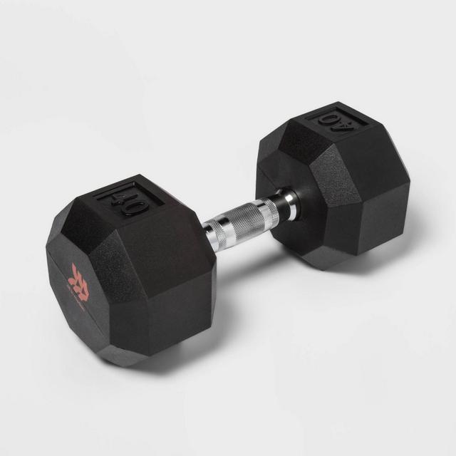 Hex Dumbbell 40lbs Black - All in Motion™