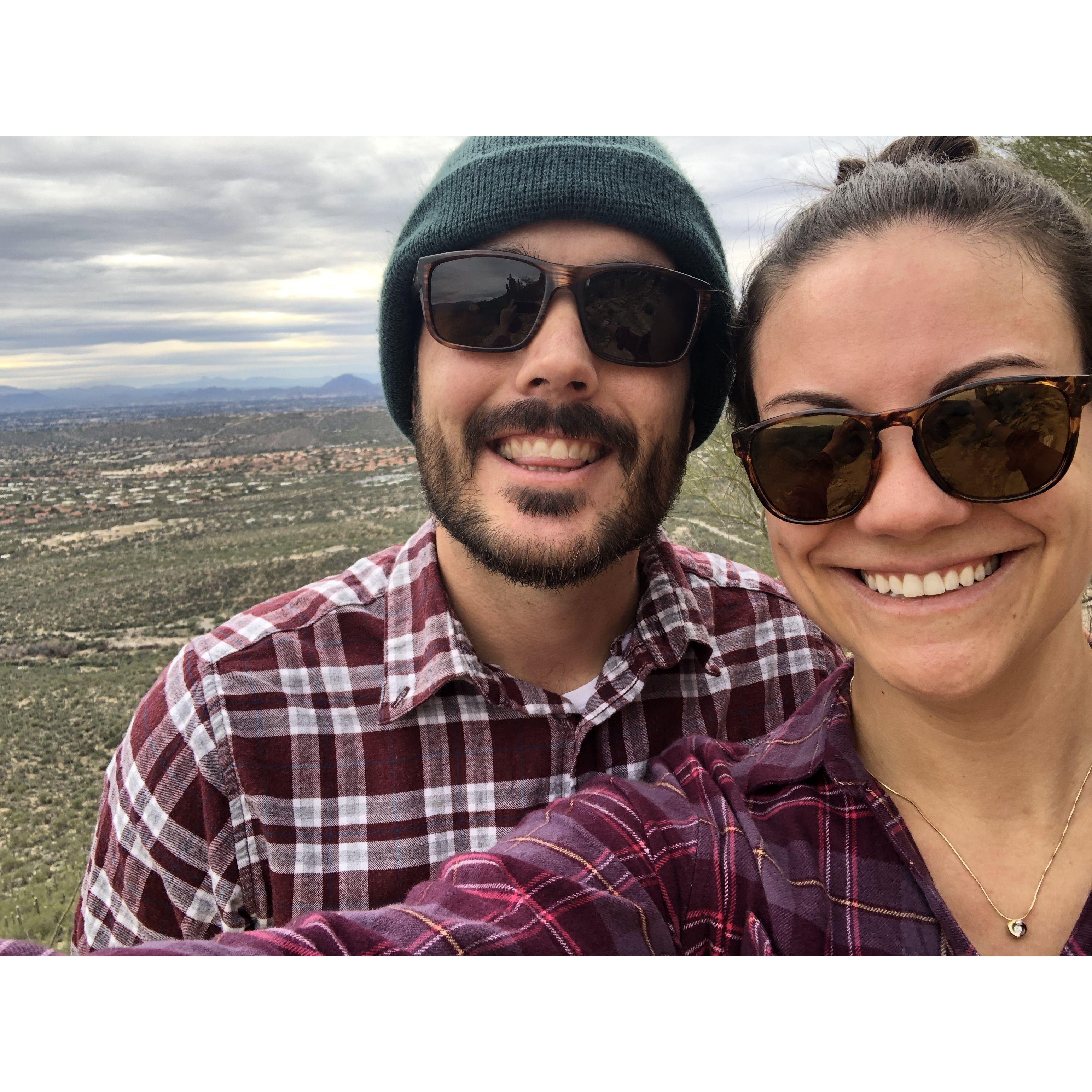 Hiking up Blackett's Ridge in Tucson