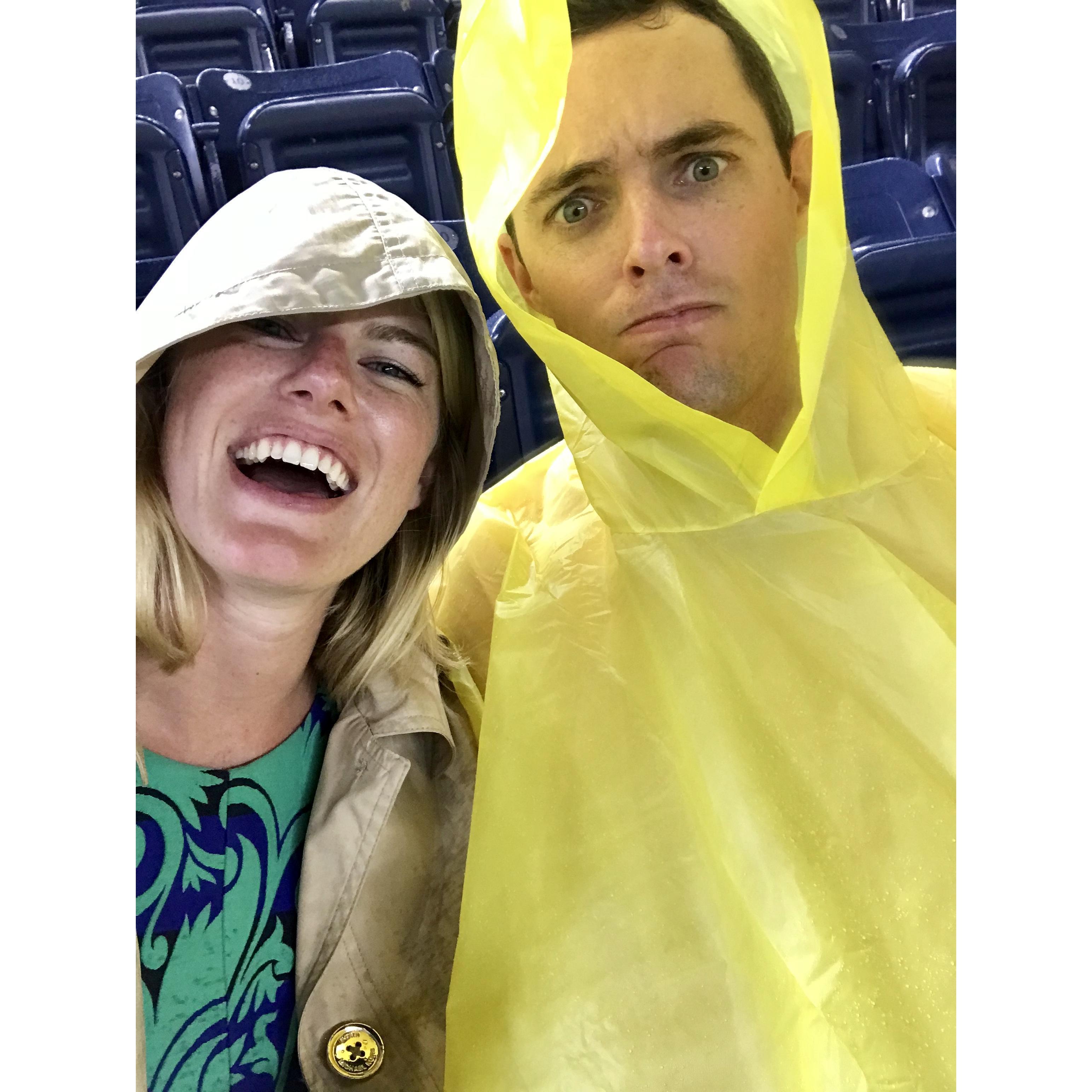 On one of our first dates at a rainy Yankee game
Yankees Stadium, NYC | August 2018