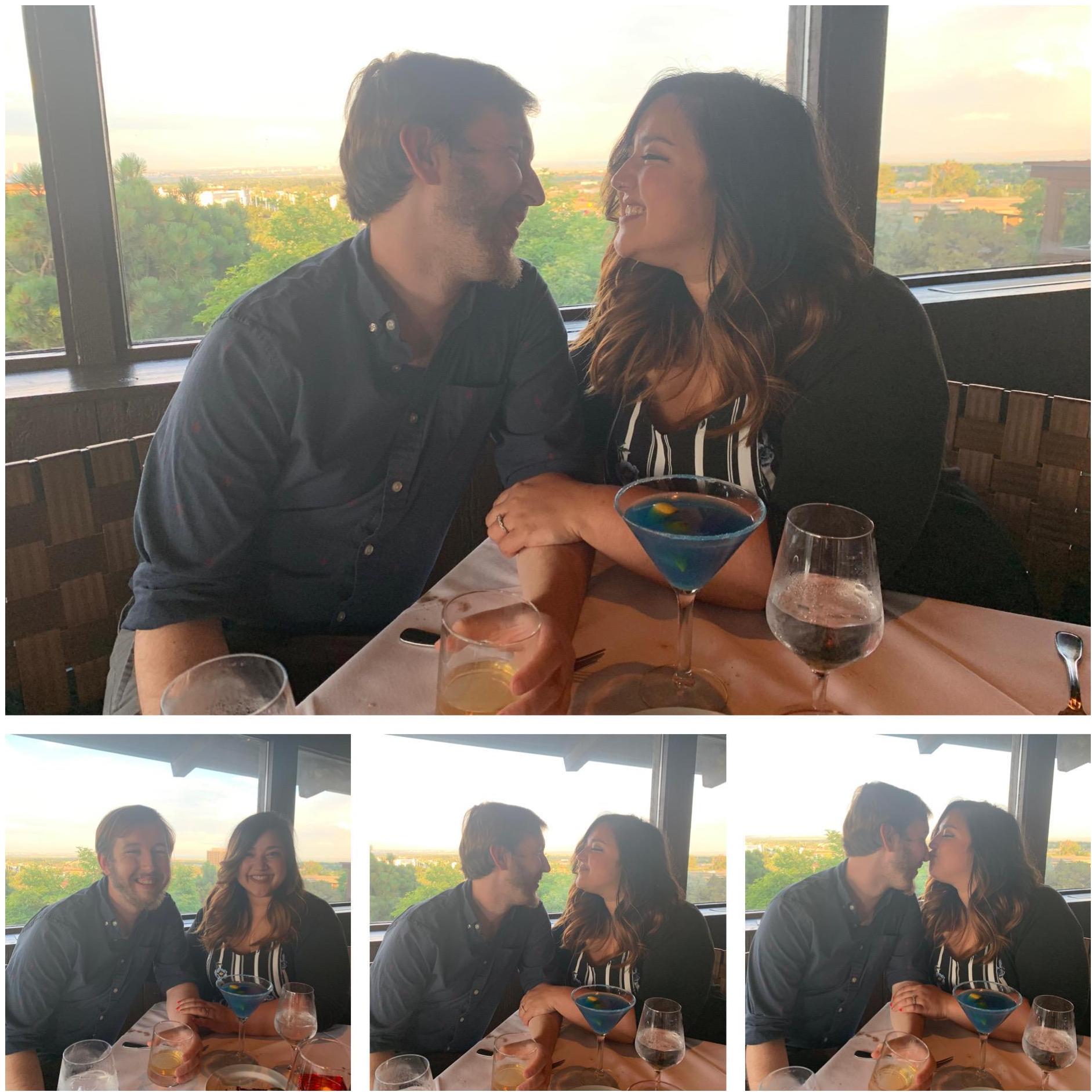 Falling in love all over again at sunset in Denver, Colorado