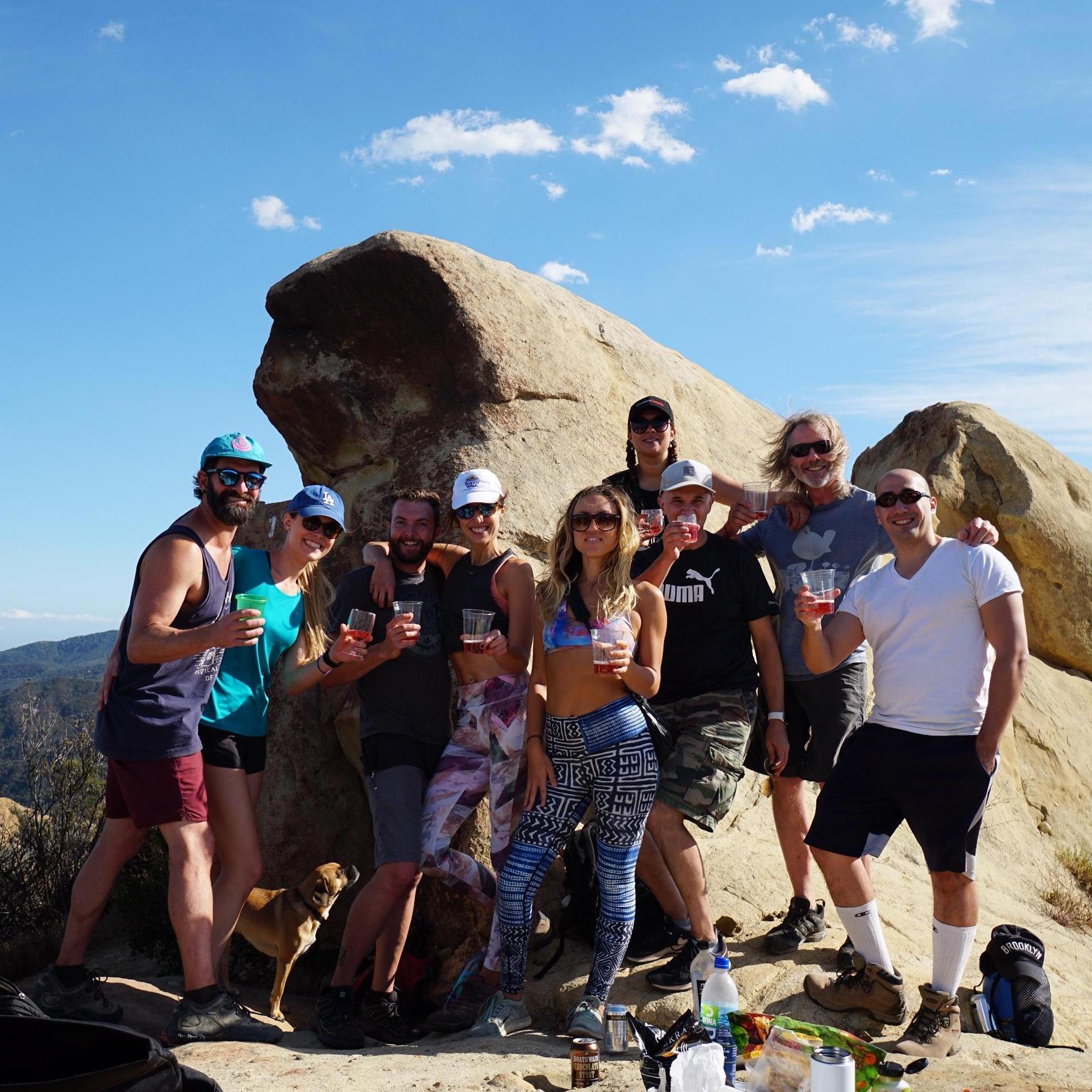 Surprise birthday hike & picnic for Xylon with friends in Topanga