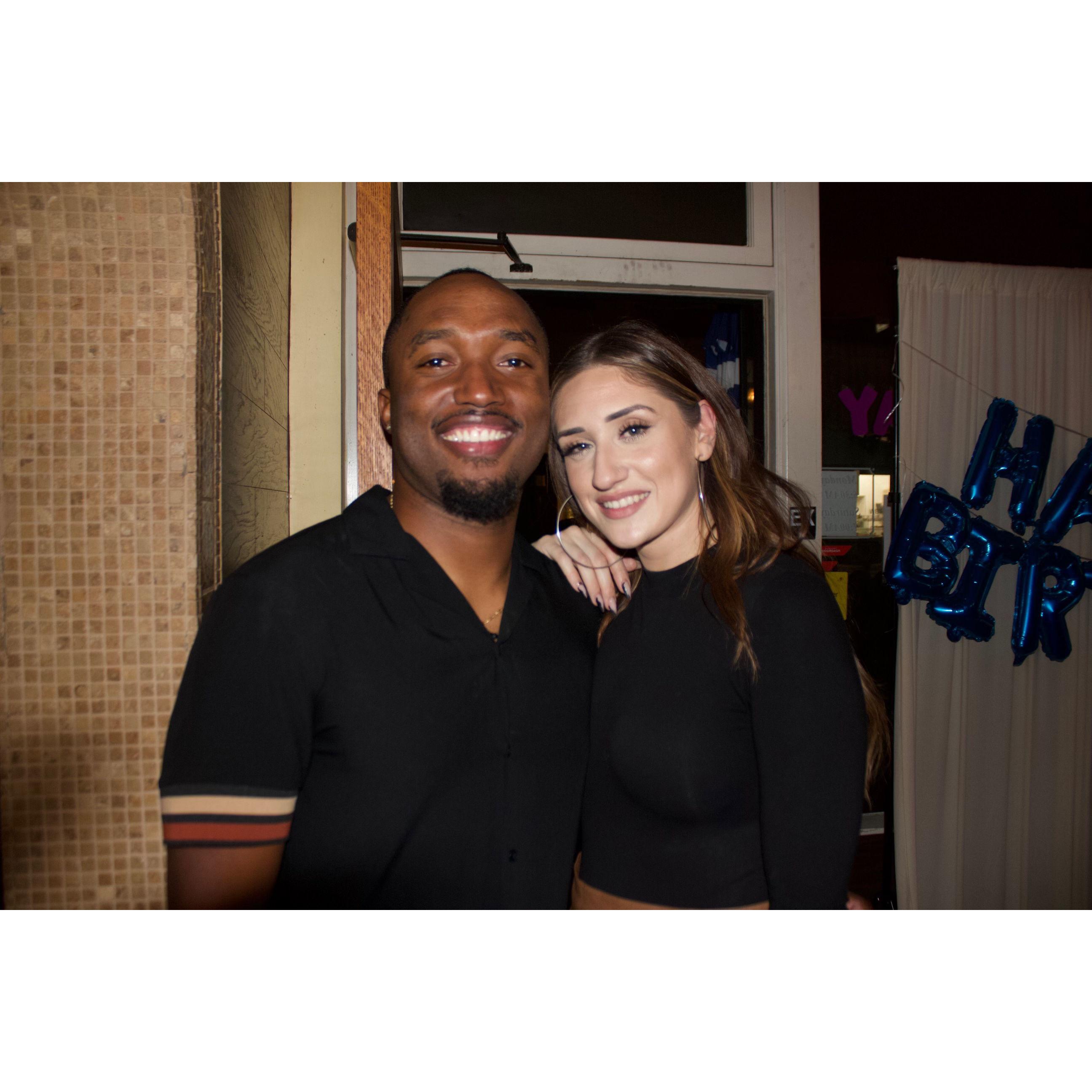 Juice's supposed to be "surprise" 30th birthday. But if you know this man, can't get anything past him.