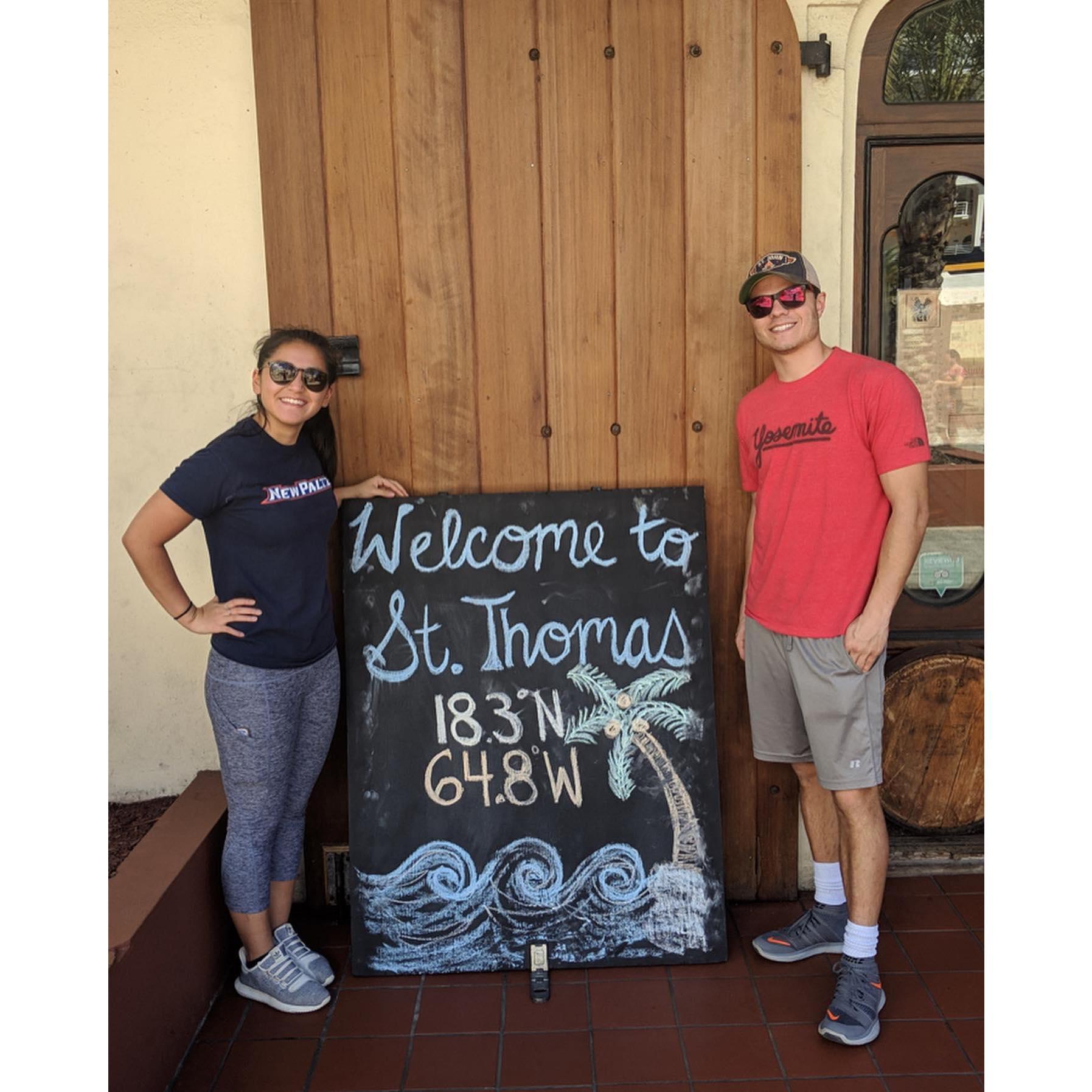 6 months after dating, Andrew and Amara planned their first vacation together to St. Thomas.