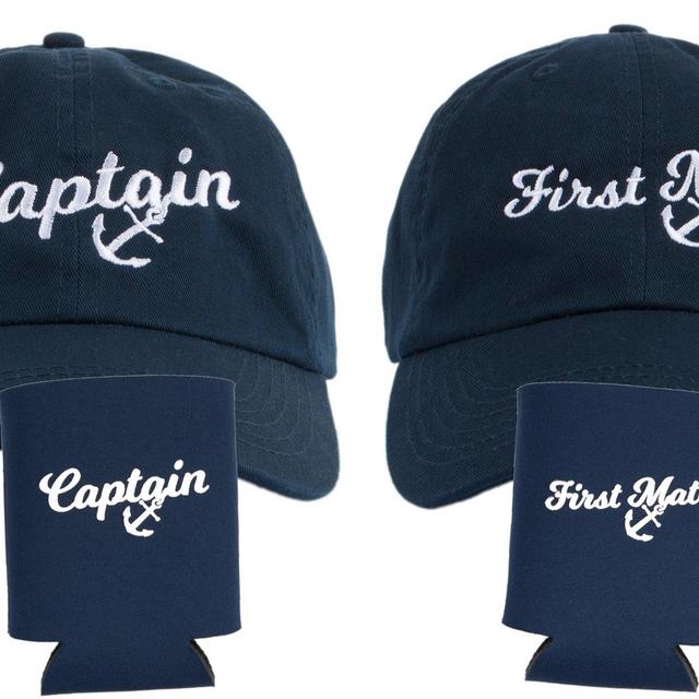 Captain & First Mate Hats with Coozies