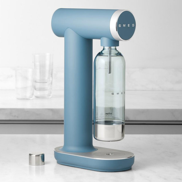SMEG Sparkling Water Maker, Matte Fog Blue