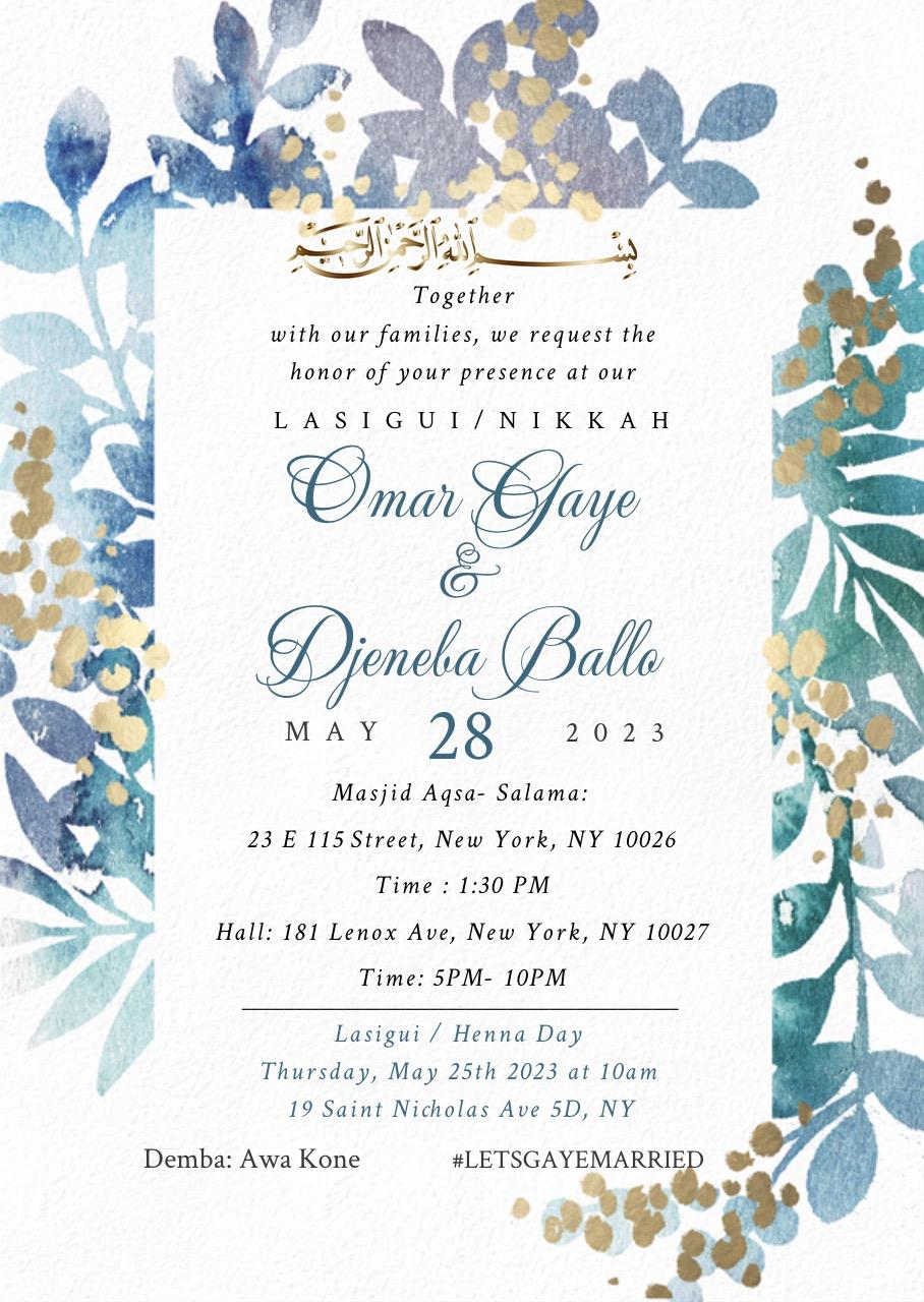 The Wedding Website of Djeneba Ballo and Omar Gaye