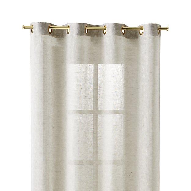 Natural Linen Sheer 52x108 Curtain Panel