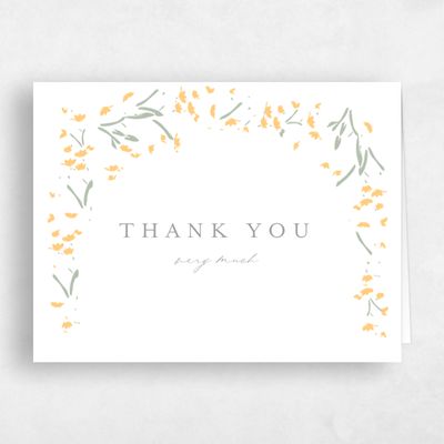 Honey, Yellow Wedding Thank You - Regal Landscape