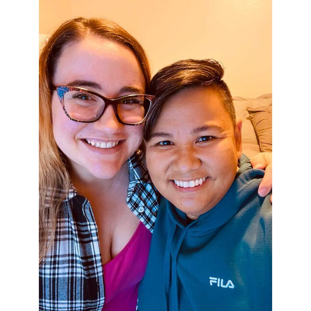 This is the first picture we have together, taken April 10th our first night