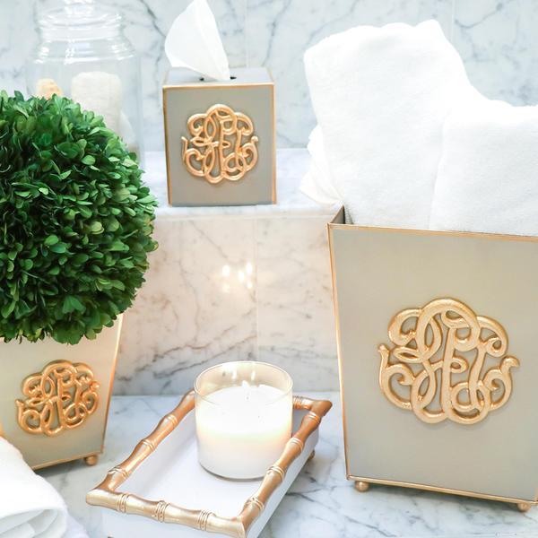 Color Block Bamboo Tray 5x9 (COLOR: WHITE)