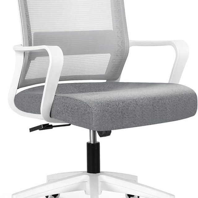 NEO CHAIR Office Chair Gaming Desk Computer Chair Ergonomic Mesh Mid Back with Wheels Lumbar Support Comfy Swivel Adjustable for Home (Grey)