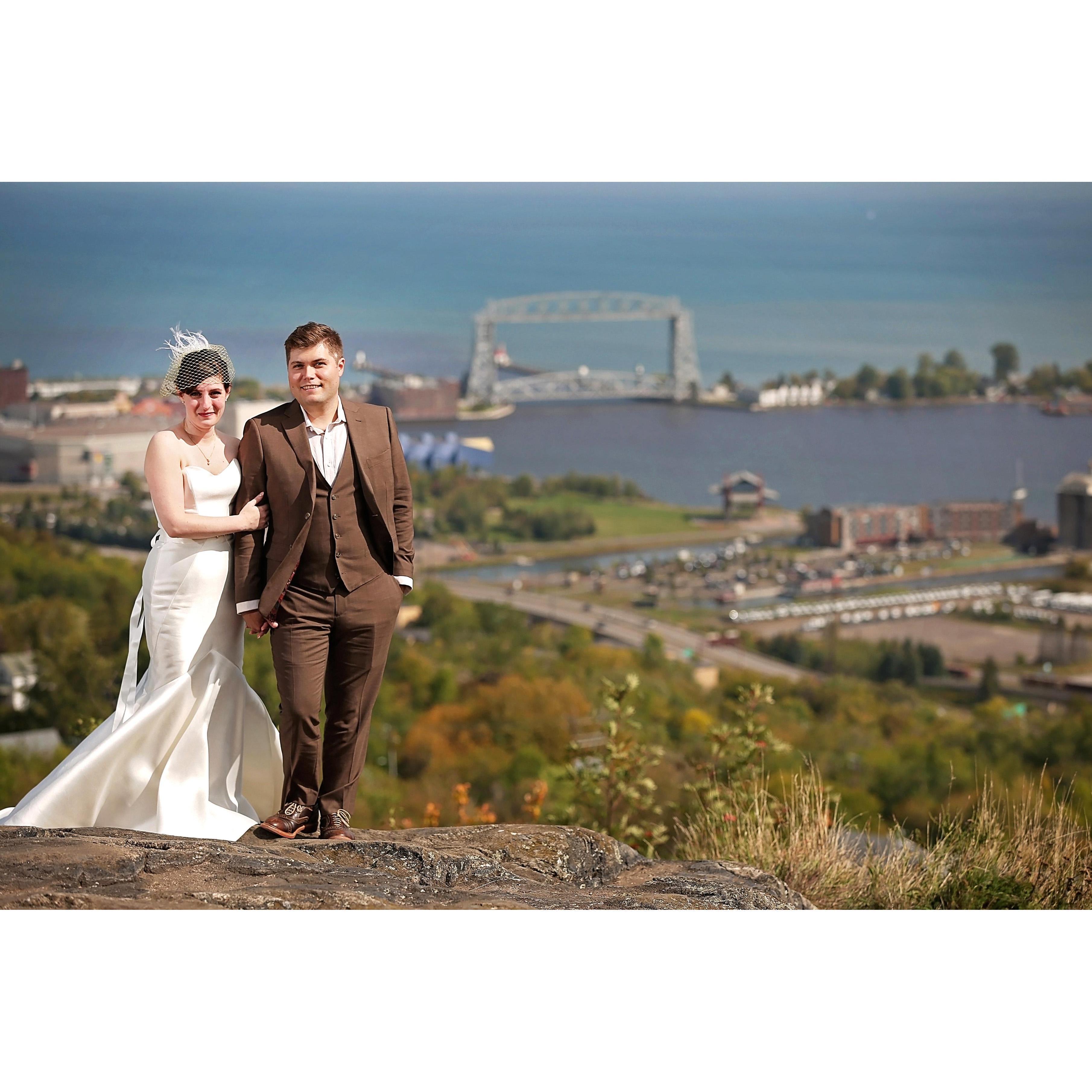 Couple's shoot at Enger Tower