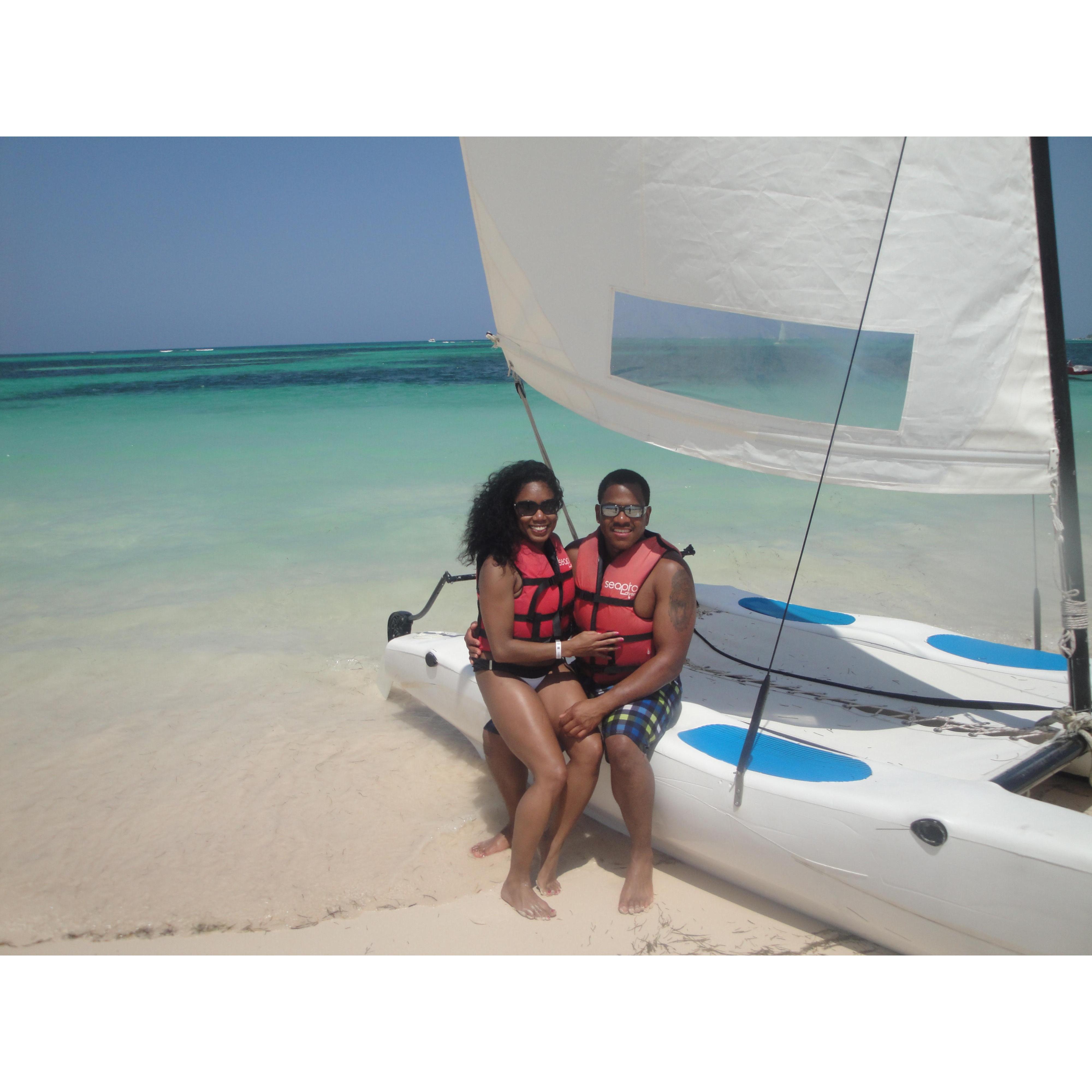 1st time on a hobie cat. Jeff was the captain :)