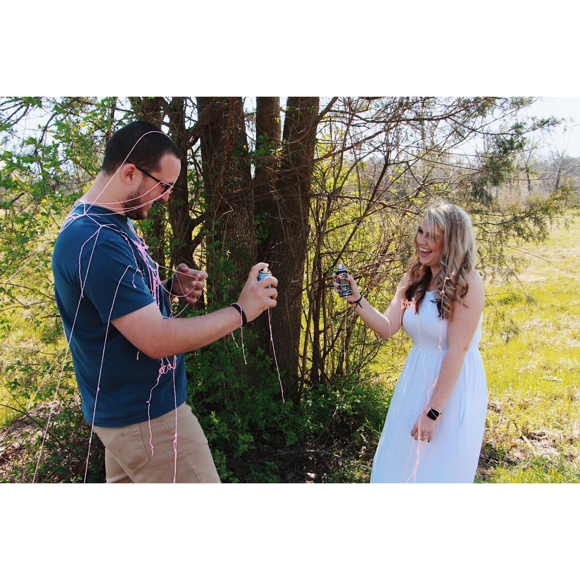 There are no rules when it comes to a silly string fight!