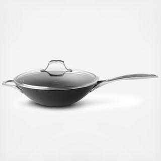 Unison Nonstick Flat Bottom Wok with Cover