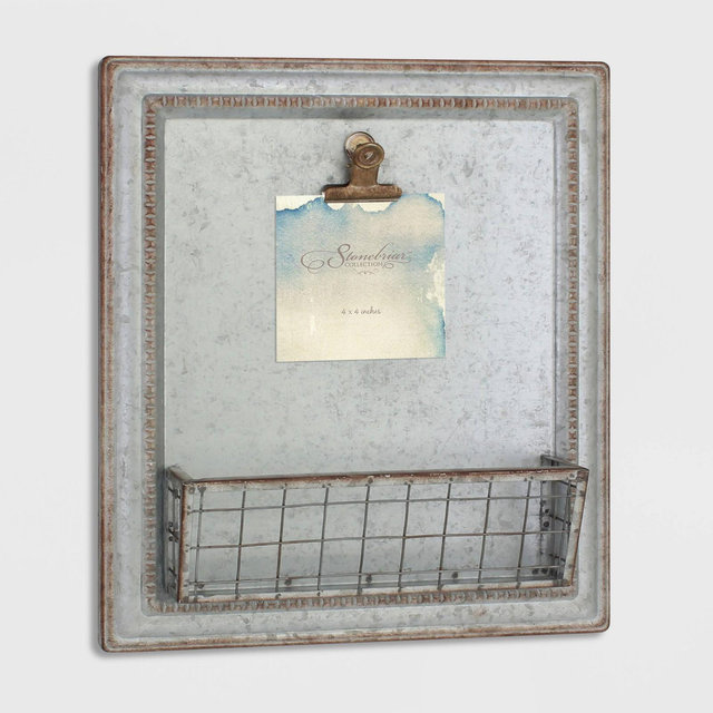 Rustic Galvanized Magnetic Memo Board Metal - Stonebriar Collection