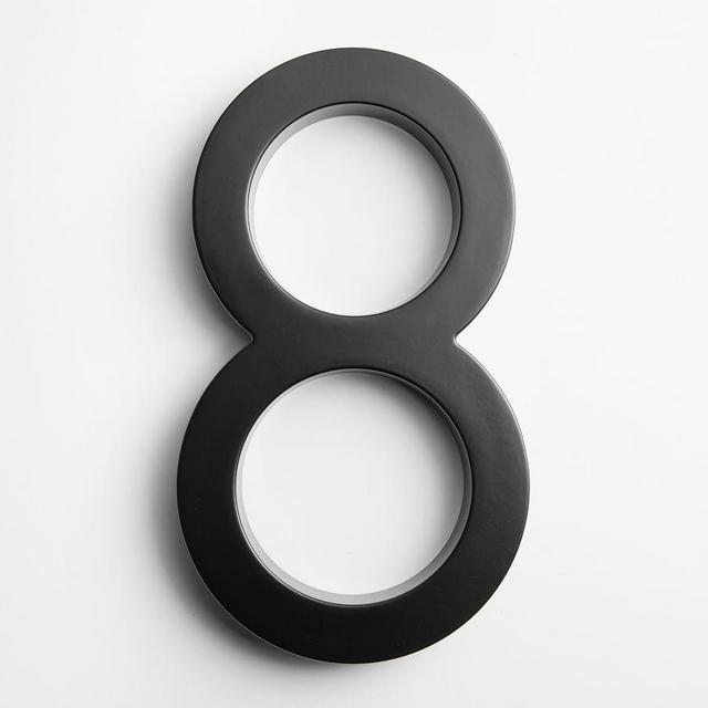 Modern Farmhouse House Number, Black, 8