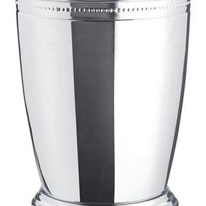 Serene Wastebasket Crackle Metal Chrome
