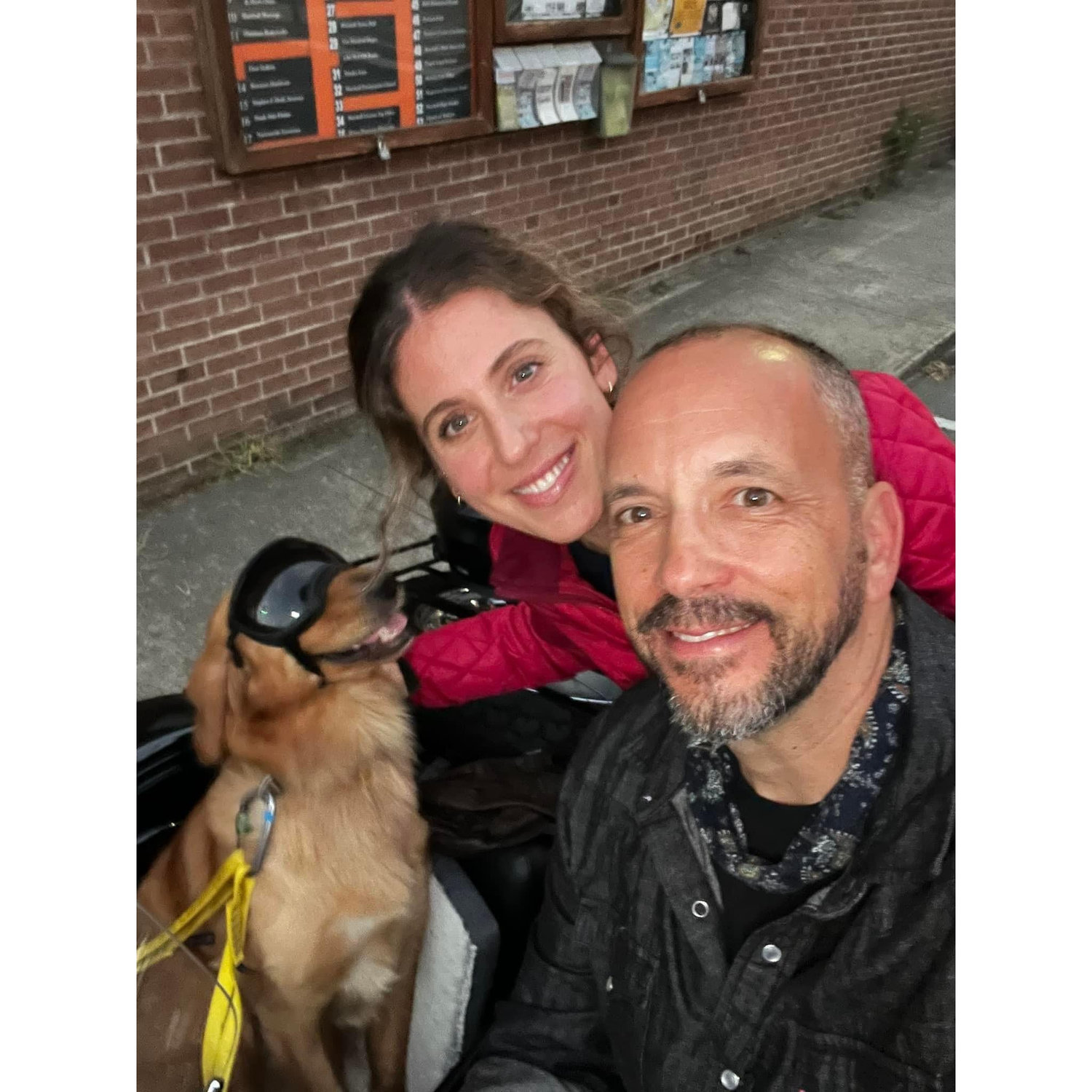 One of our first dates, and first motorcycle trip with Nugget