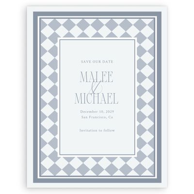 Blue Wedding Digital Save the Date - Luca Portrait