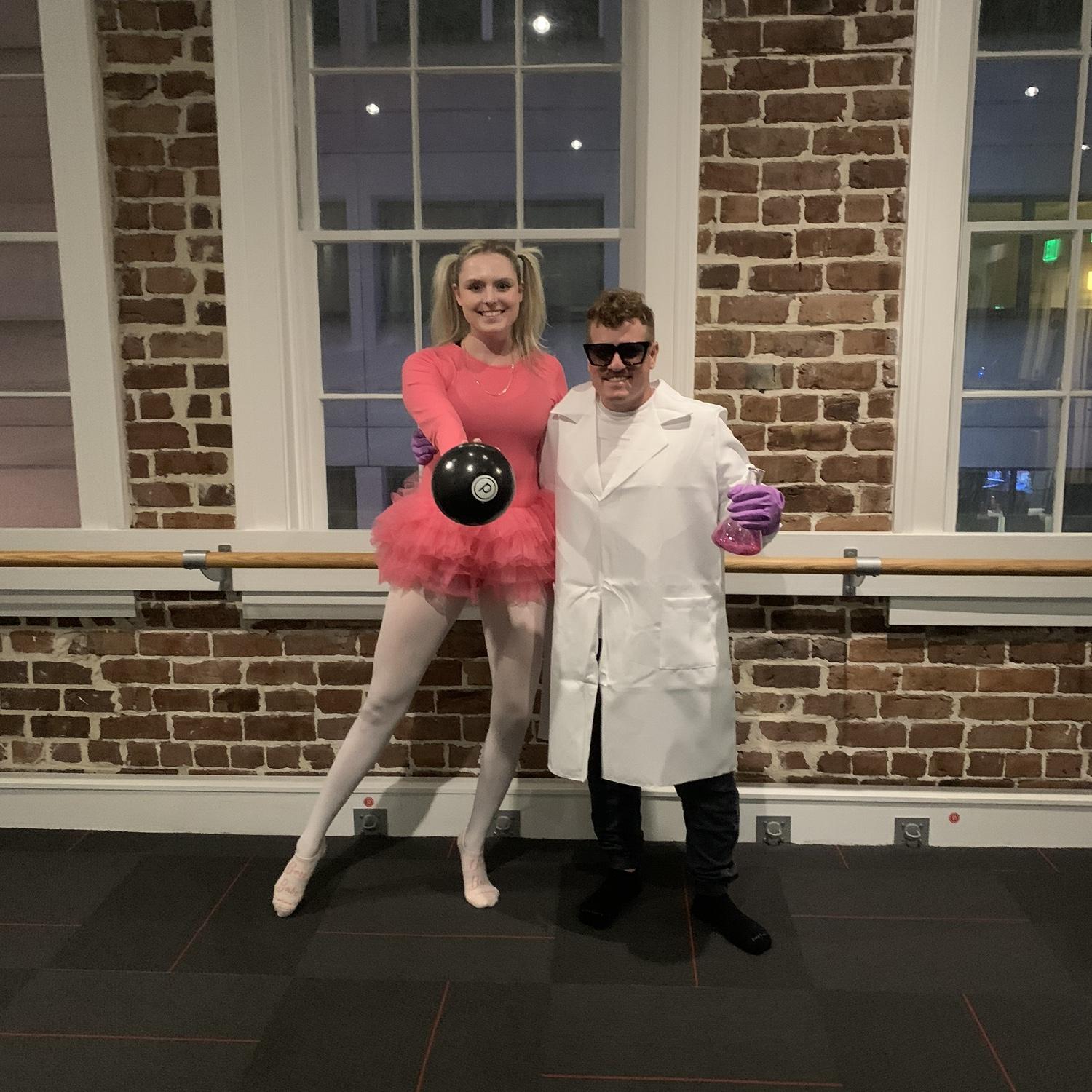 Our third Halloween! Dee Dee and Dexter from Dexter’s Laboratory at Pure Barre