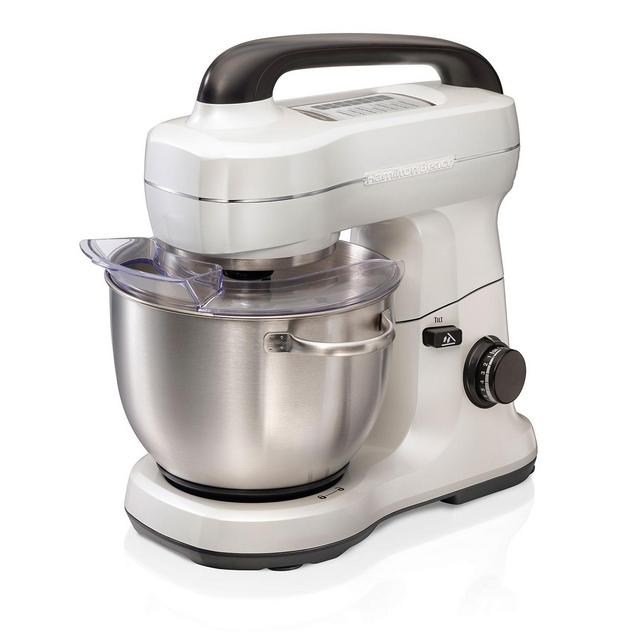 7 Speed Stand Mixer, 4 Quart, Pearly White