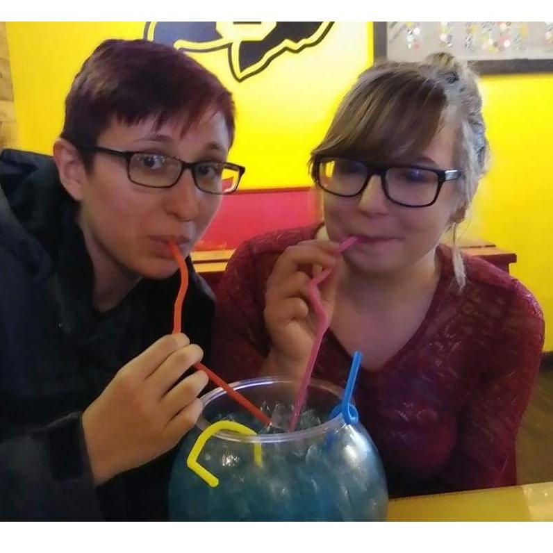 Our first fish bowl margarita after turning 21!
