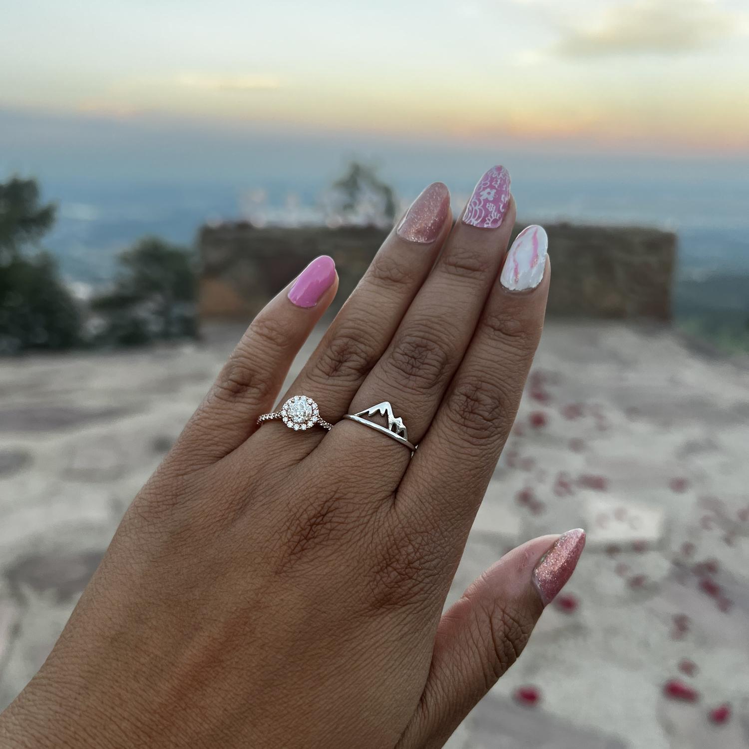 Tommy proposed with a beautiful heirloom family diamond 💍