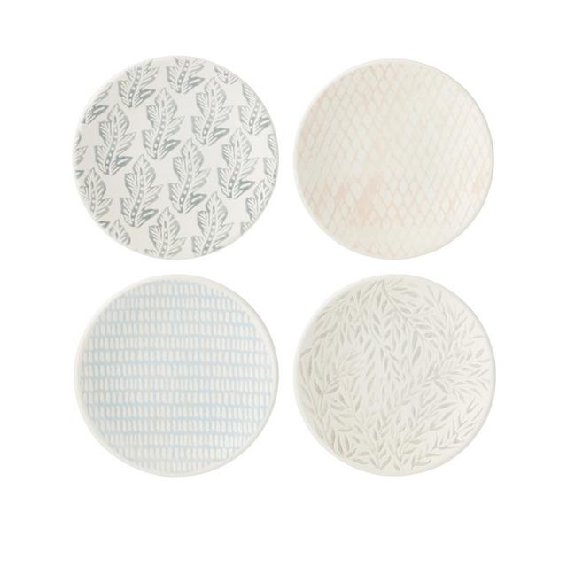 Lenox Textured Neutrals Tidbit Plates Set/4 Assorted
