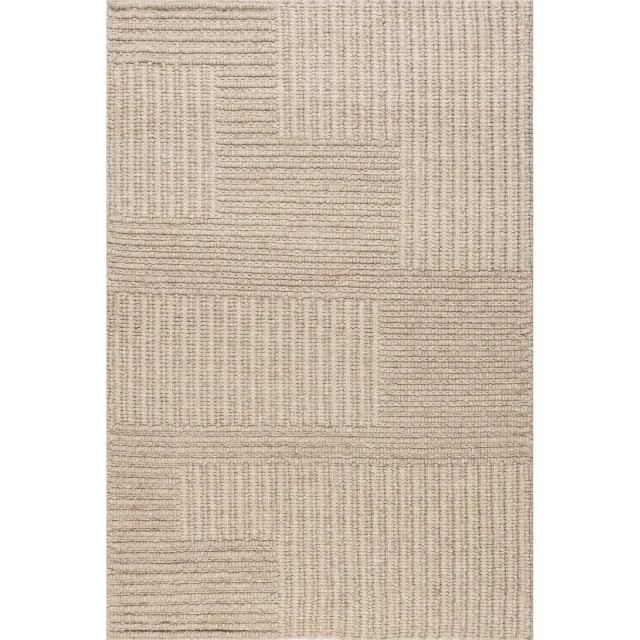 Nuloom Dorene Contemporary High-Low Striped Wool Indoor Area Rug, 6' x 9', Beige