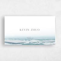 Blue Wedding Place Card - Clearwater