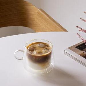 Artesano Hot & Cold Beverage Cappuccino Glass with Handle, Set of 2