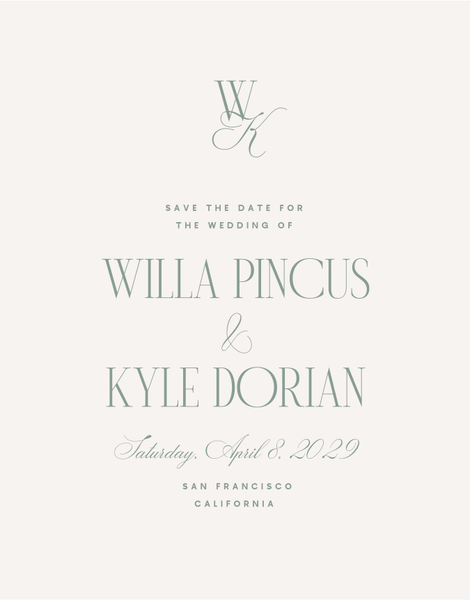Lux Classic | Light Oatmeal | Zola Save The Dates