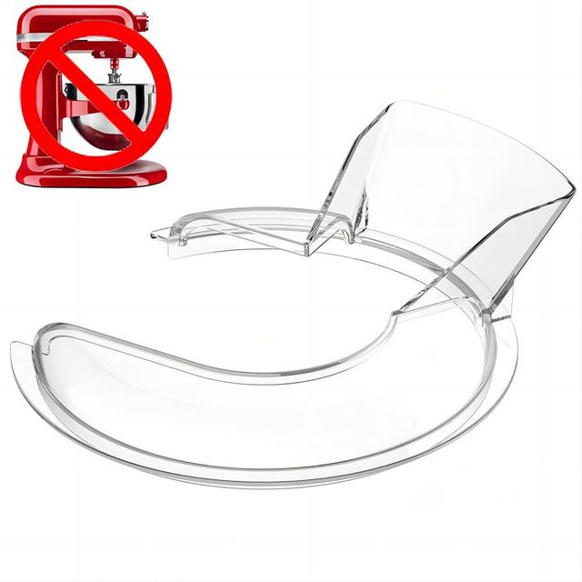 Pouring Shield for KitchenAid 4.5~5 Quart Tilt-Head Stand Mixer, Fits for KitchenAid 4.5~5QT Bowl(Stainless Steel, Glass and Ceramic), As Kitchen Aid Accessories and Attachments, Not Fit for Bowl Lift