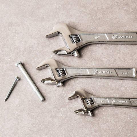 Kobalt 3-Piece Standard Polished Chrome Standard (Sae) Wrench Set