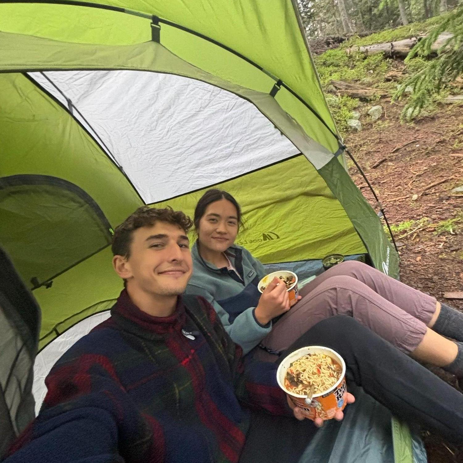 Ramen while camping >>>