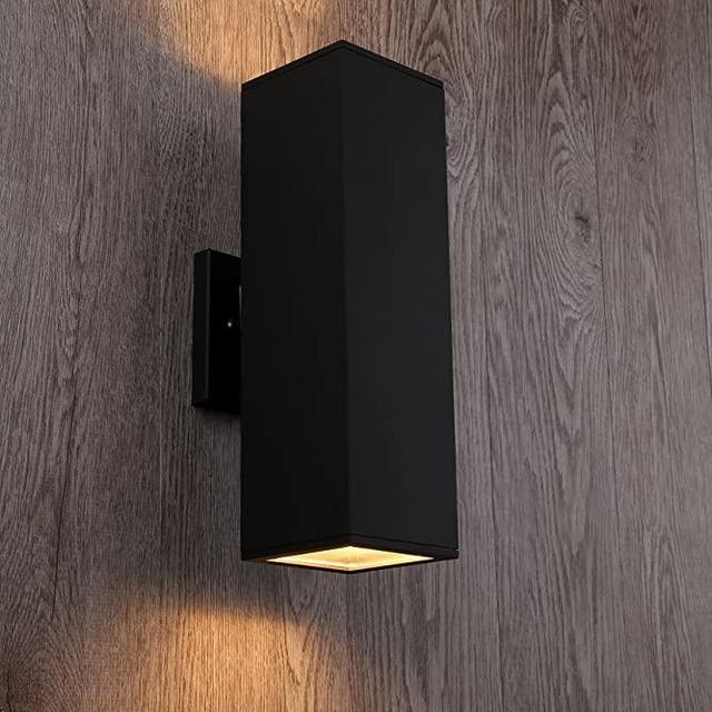 Cerdeco 37858TZ Brandon Outdoor Wall Lamp, Matte Black [UL Listed]