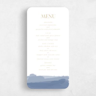 Blue Rounded Wedding Menu - Saif