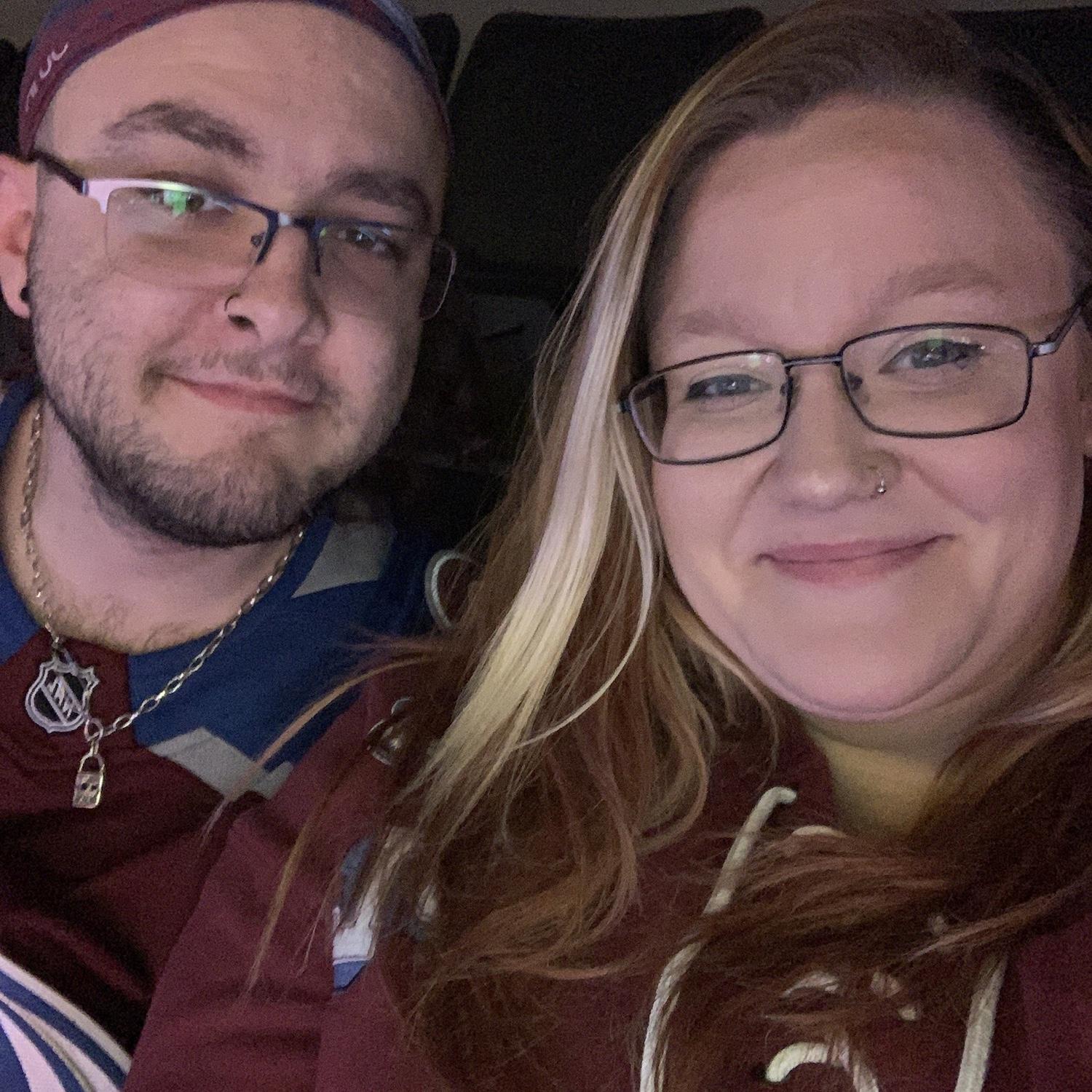 Katie's first hockey game. Go Avalanche!