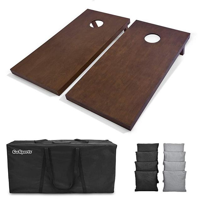 GoSports 4'x2' Regulation Size Wooden Cornhole Boards Set - Includes Carrying Case and Over 100 Optional Bean Bag Colors