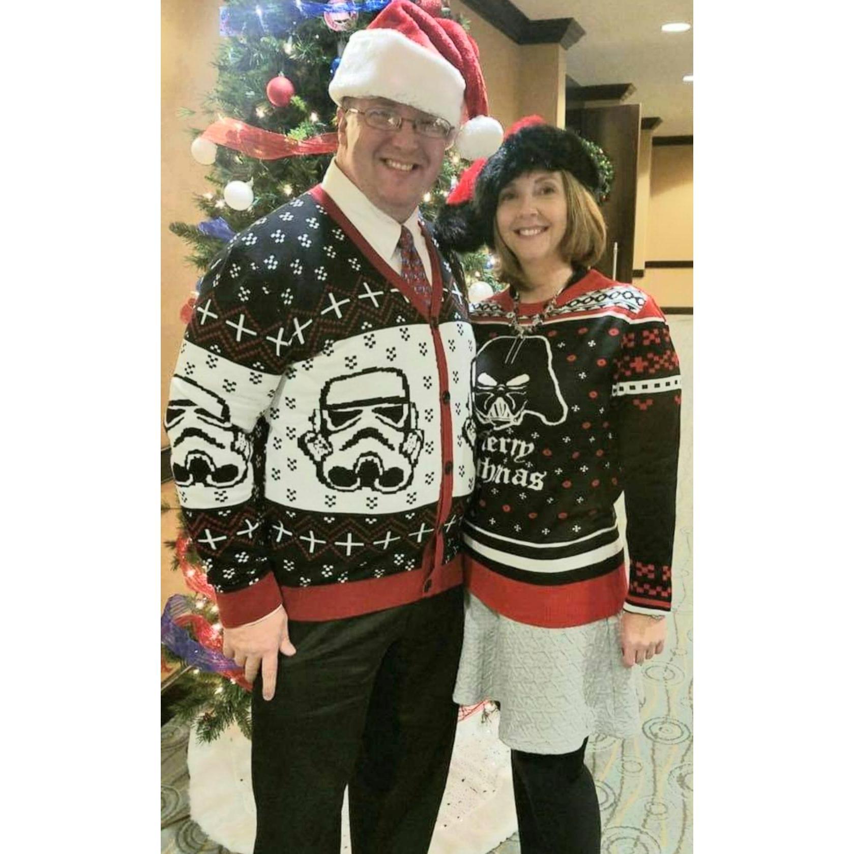 Our first ACU2 Holiday Party, getting in the Sith-mas spirit.  These aren't ugly sweaters, these are BADASS sweaters!