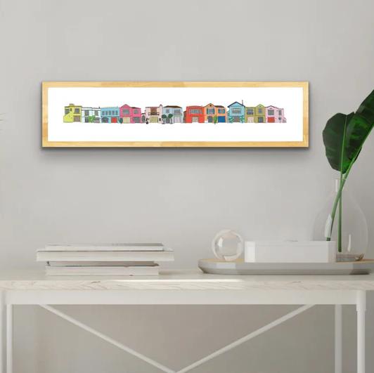 "Sunset Houses" Print