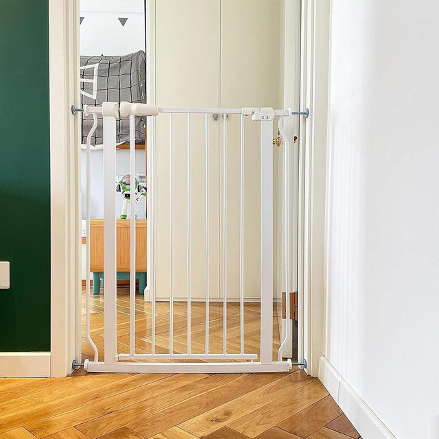 BalanceFrom Walk Thru Safety Gate for Baby and Pets, Doorways, Stairways, Hallways, Fits 29.1-33.8 Inch Openings, 36 Inch Height, Graphite