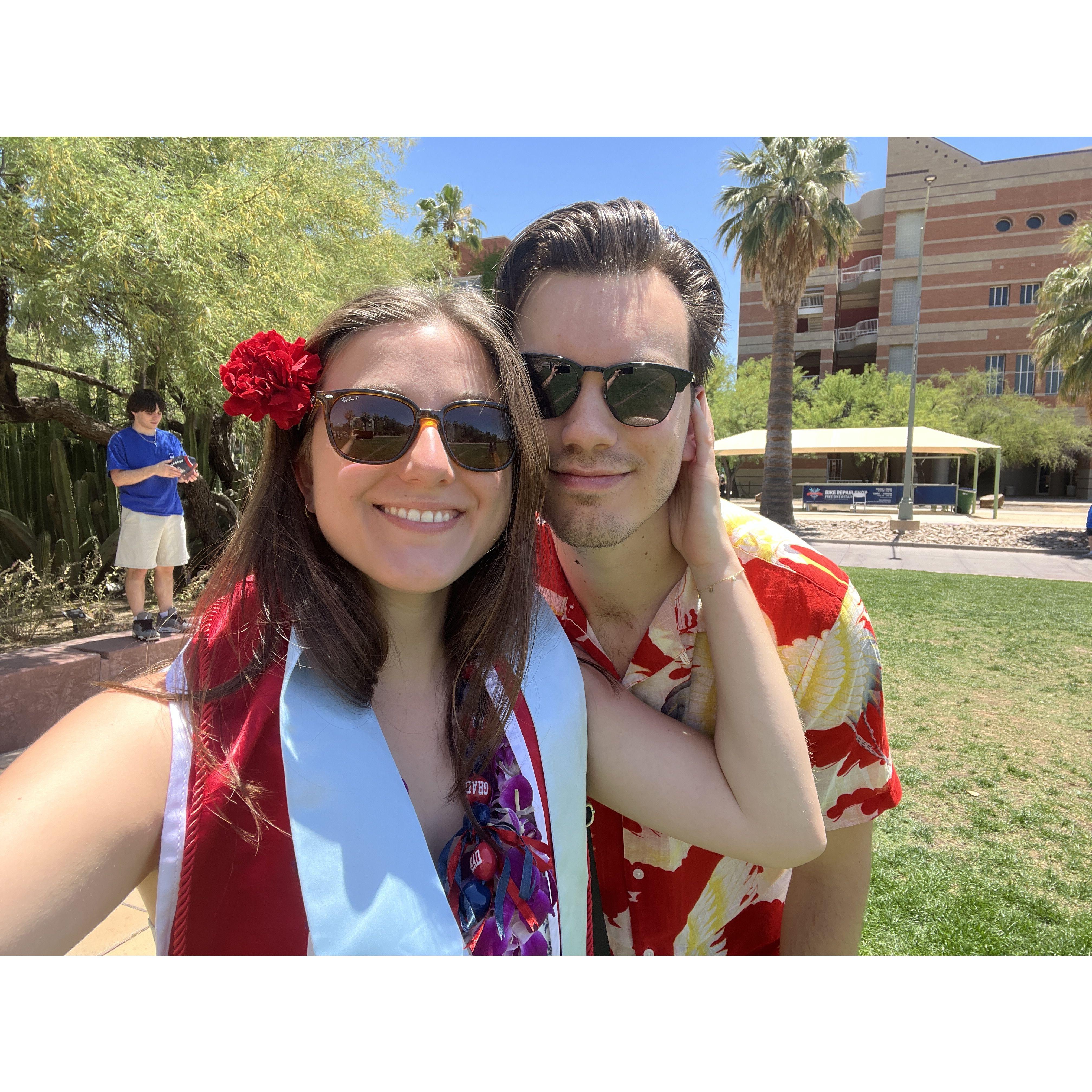 At Kelsey's UofA graduation, go Cats! 5/12/23