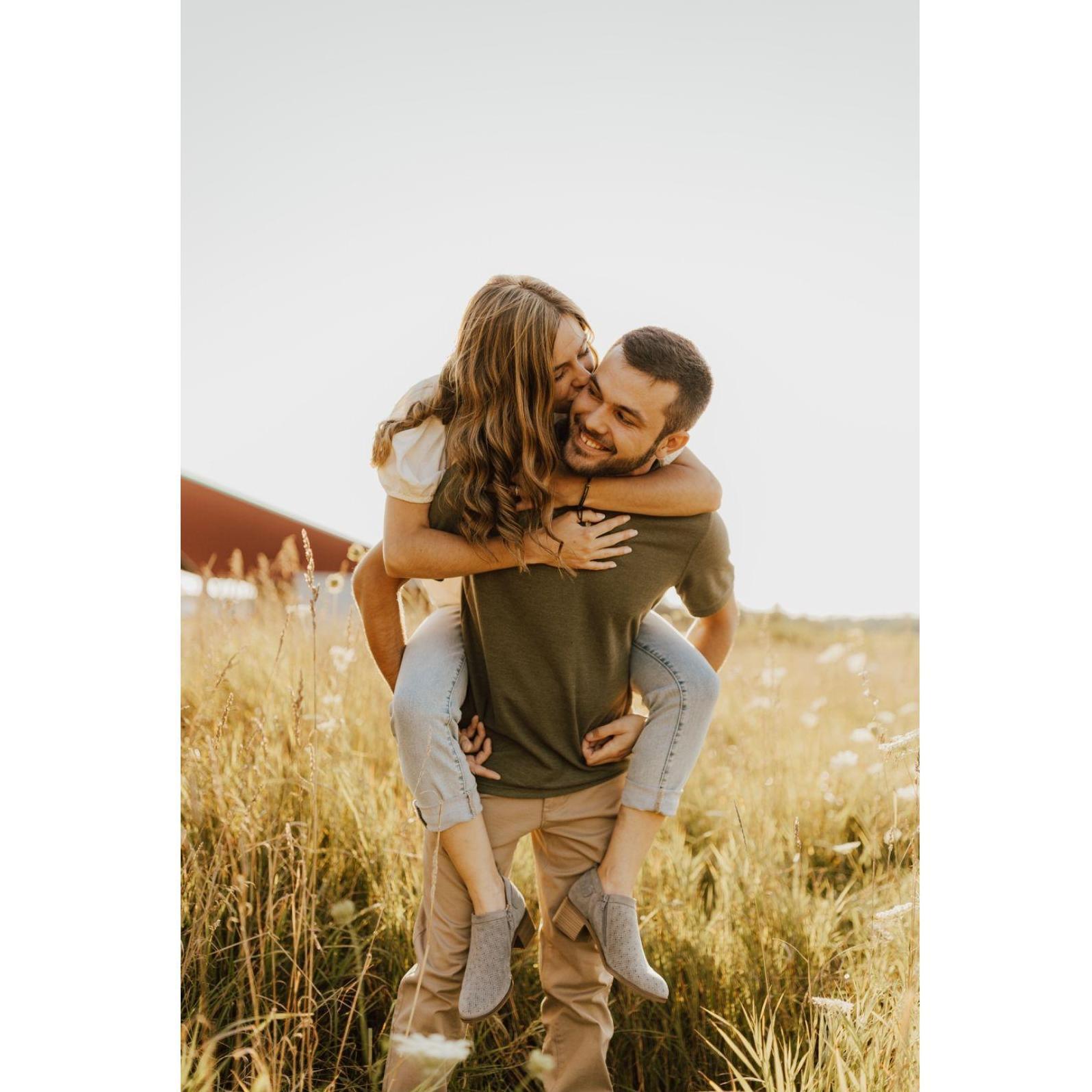 Pictured taken at Eastmanville farms where he proposed.