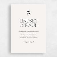 Beige Wedding Invitation - Kendall Portrait