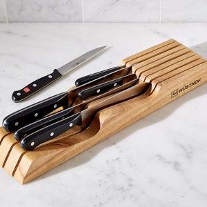 Wusthof Gourmet Black 7-Piece In-Drawer Knife Set + Reviews | Crate & Barrel