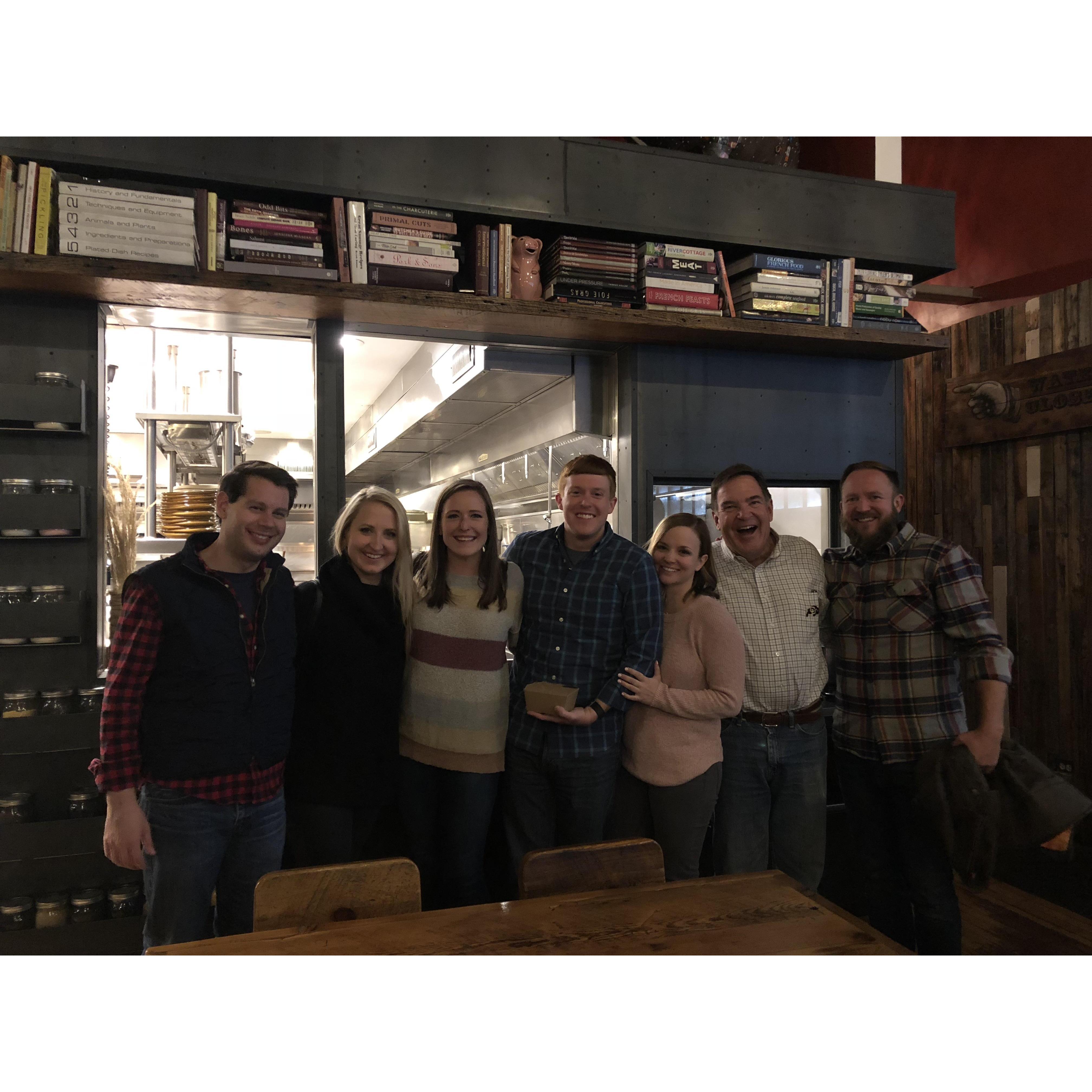 Atlanta friends come to visit! Dinner at Old Major in Denver. October 2018