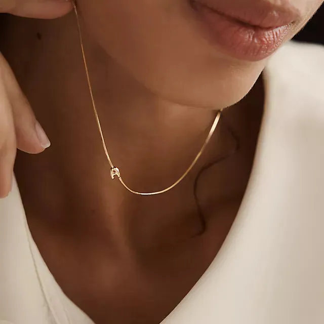 Barely There Bubble Monogram Necklace