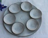 Passover pottery plate - cream glazed...
